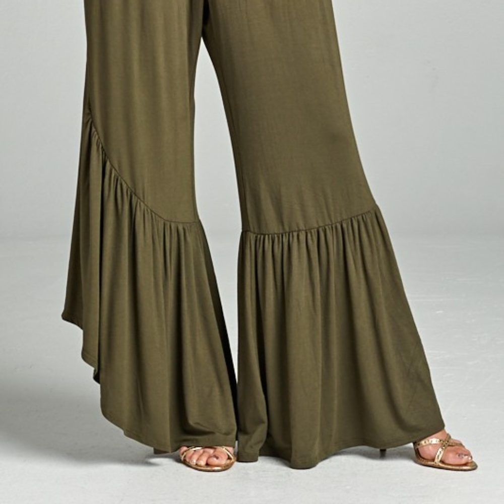 BOHO LOOSE FIT PALAZZO PANTS WITH POCKETS - Picture 4 of 6